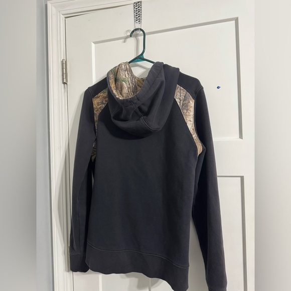 LG Black Hoodie with Camo and Pink Accents - Picture 3 of 3